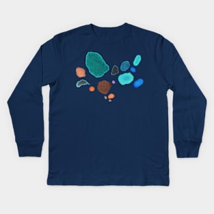 Gem Stone - Watercolor Pattern Kids Long Sleeve T-Shirt